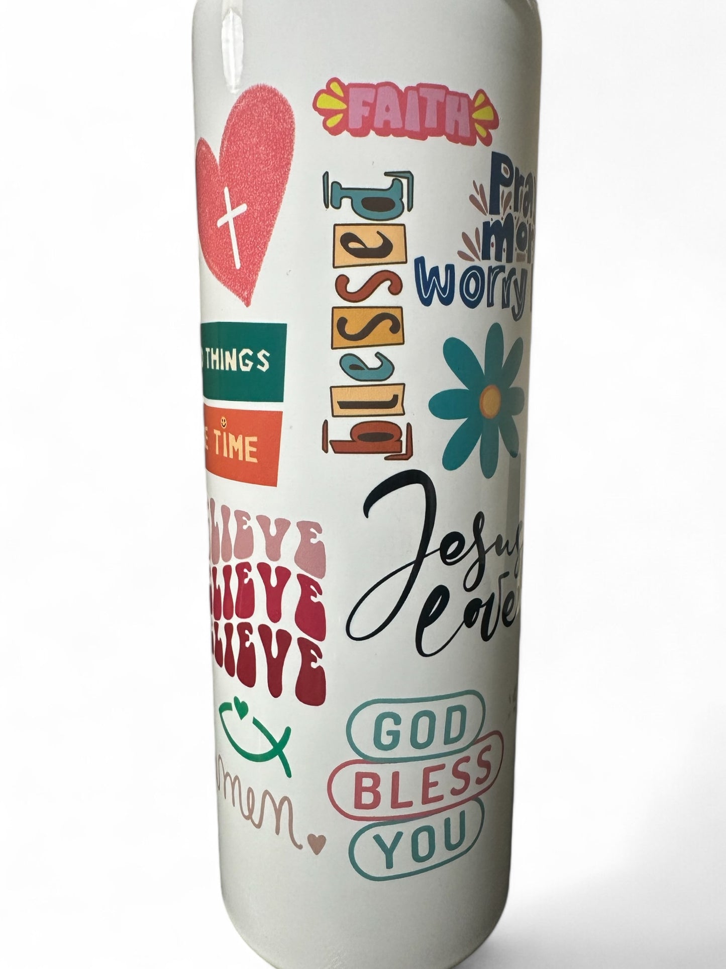 Christian Motivational Tumbler- Positive Inspiration